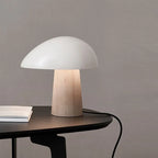 Nordlyn Mushroom Table Lamp With Warm Wood Grain Finish