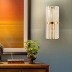 LumaLuxe Elegant Gold Wall Sconce With Warm Ambient Glow