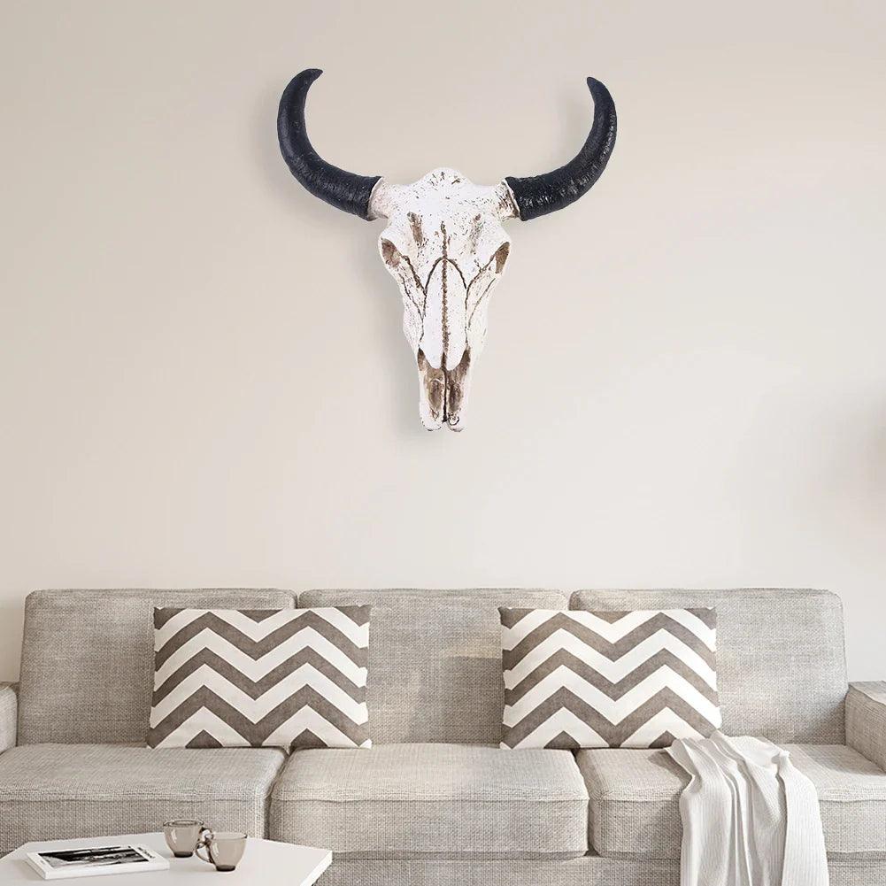 Calderro Resin Longhorn Skull Accent For Home Interiors
