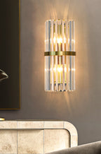 LumaLuxe Elegant Gold Wall Sconce With Warm Ambient Glow