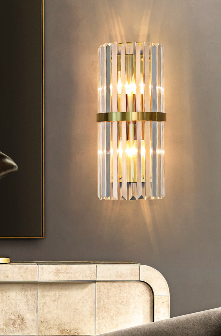 LumaLuxe Elegant Gold Wall Sconce With Warm Ambient Glow