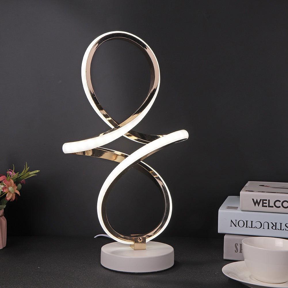 LumenWave | Spiral LED Table Lamp With Endless Glow
