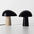 Nordlyn Mushroom Table Lamp With Warm Wood Grain Finish