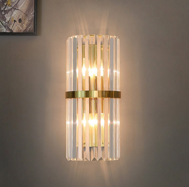 LumaLuxe Elegant Gold Wall Sconce With Warm Ambient Glow