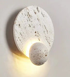 MiraStone Round Stone Wall Sconce For Living Room Decor