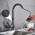 Aurelia Elegant Gold Kitchen Faucet With Retractable Spray