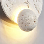 MiraStone Round Stone Wall Sconce For Living Room Decor