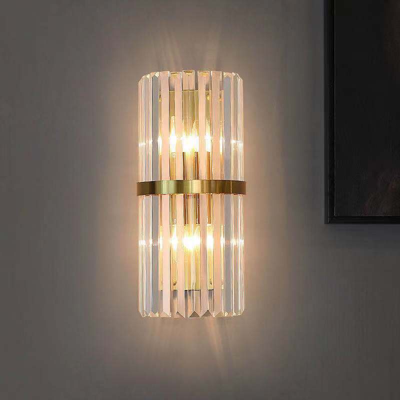 LumaLuxe Elegant Gold Wall Sconce With Warm Ambient Glow