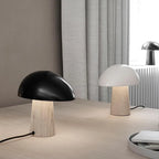 Nordlyn Mushroom Table Lamp With Warm Wood Grain Finish