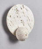 MiraStone Round Stone Wall Sconce For Living Room Decor