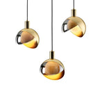 Aurelia | Scandinavian Gold Glass Pendant Light, Smoke Gray