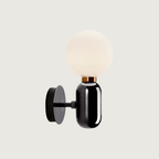 Aurene Flow Wall Light in Gold or Black, Minimal Glow