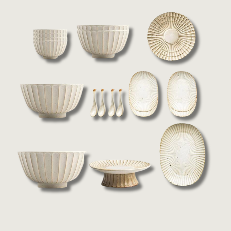 EldonCraft 21-Piece Stoneware Dinner Set In Timeless Style