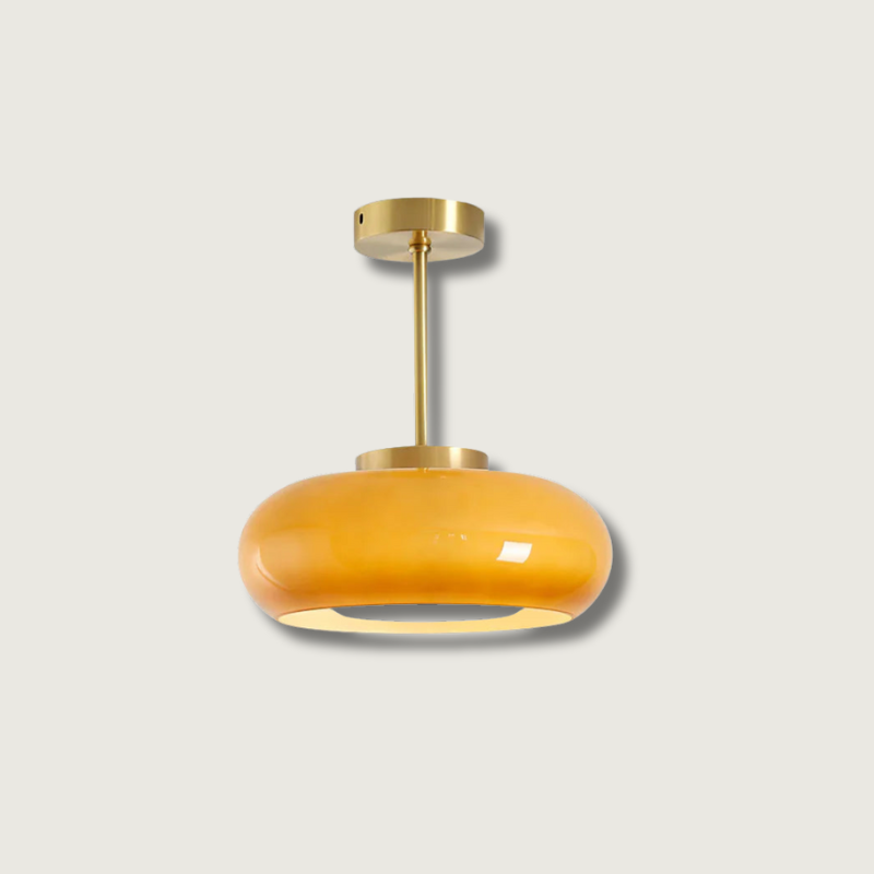 Lunara Space Age Chrome Ceiling Light With Milk Glass Globe