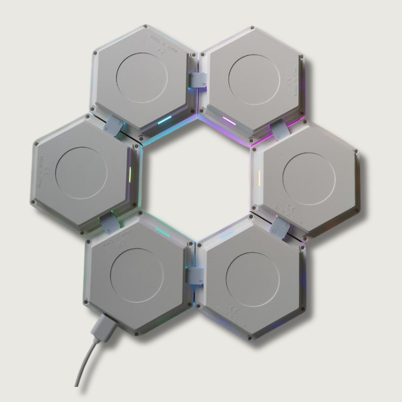 LumaHexa | Modular Hexagon Wall Lights, Customizable Panels
