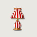 Marinella Circus-Style Table Lamp With Striped Shade