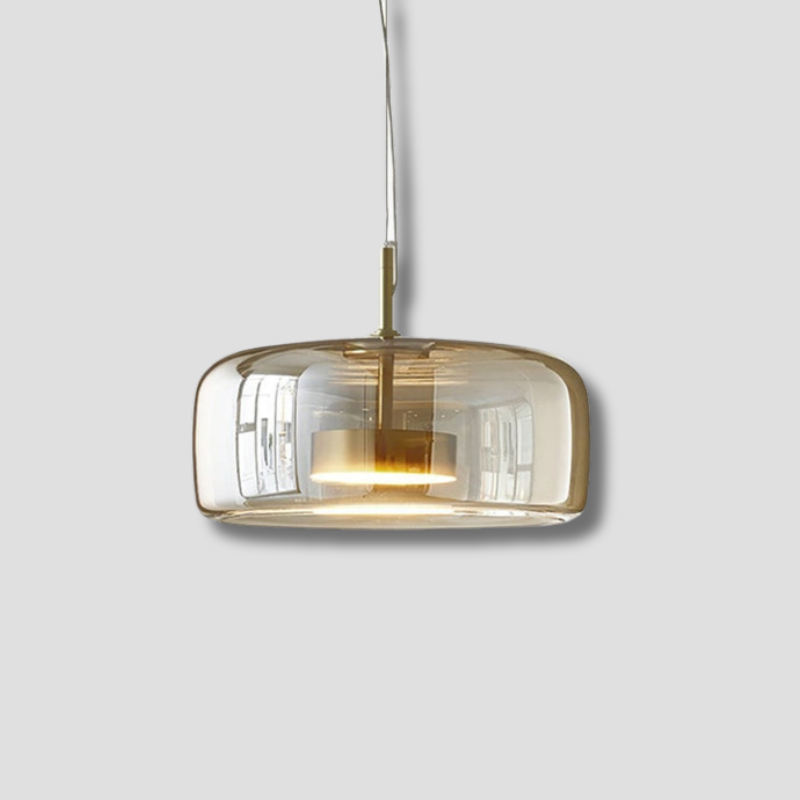 AuricRay Retro Gold Glass LED Pendant Light Fixture