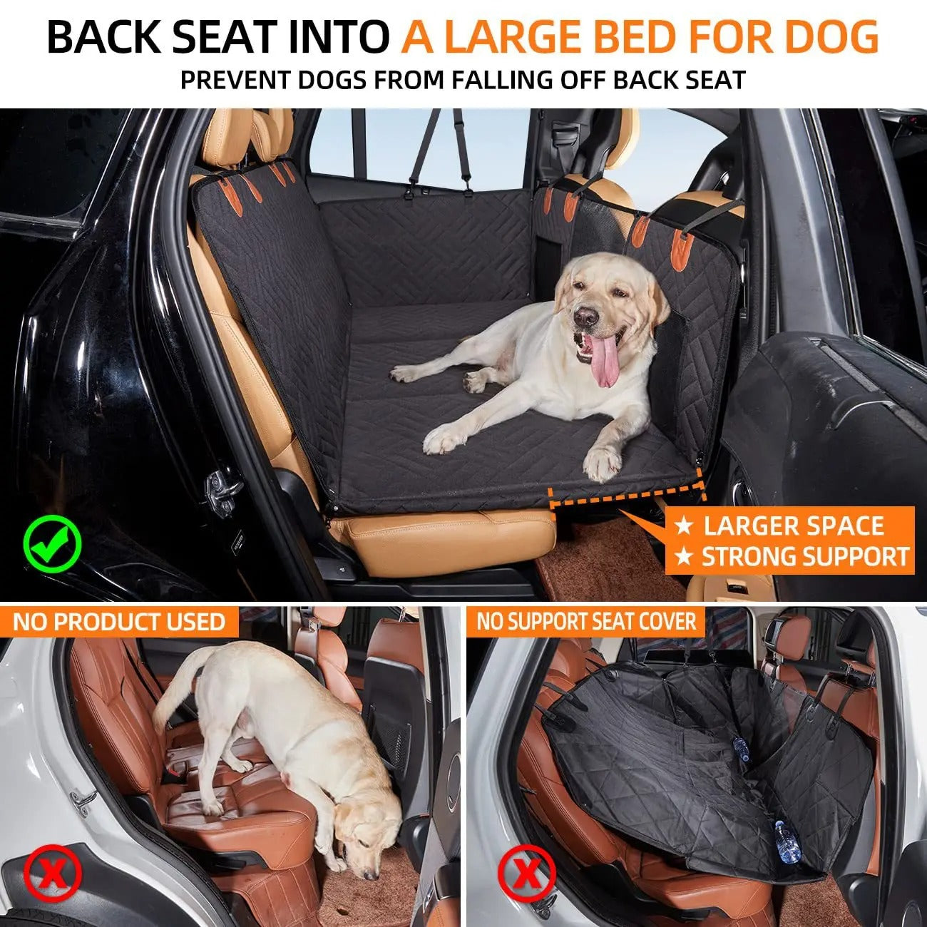 RoverGuard Hard Bottom Car Seat Extender For Dogs And Cars