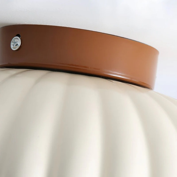 Ellerton Iron Hallway Ceiling Light With Cream Bud Shade