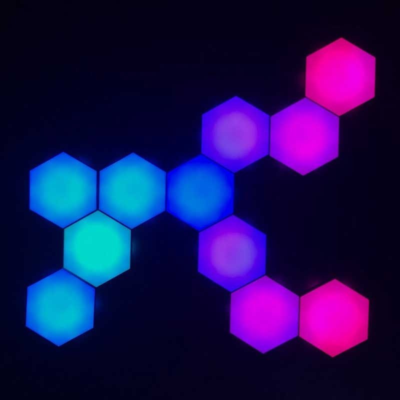 LumaHexa | Modular Hexagon Wall Lights, Customizable Panels