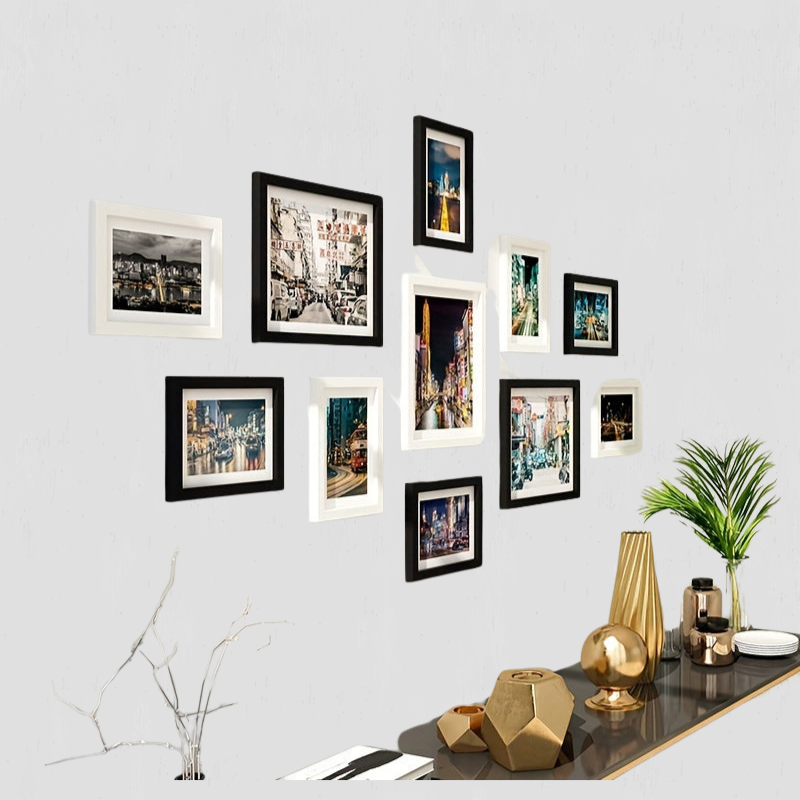 FrameEase No-Drill 11-Piece Gallery Photo Frame Set