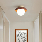 Ellerton Iron Hallway Ceiling Light With Cream Bud Shade