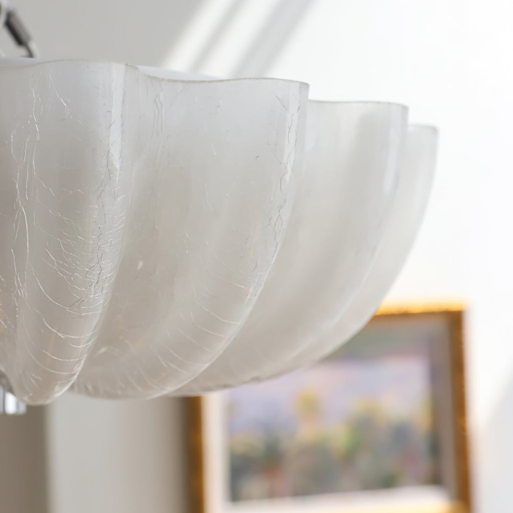 LuminaPetal Ceiling Lamp With Organic Curves And Warm Glow