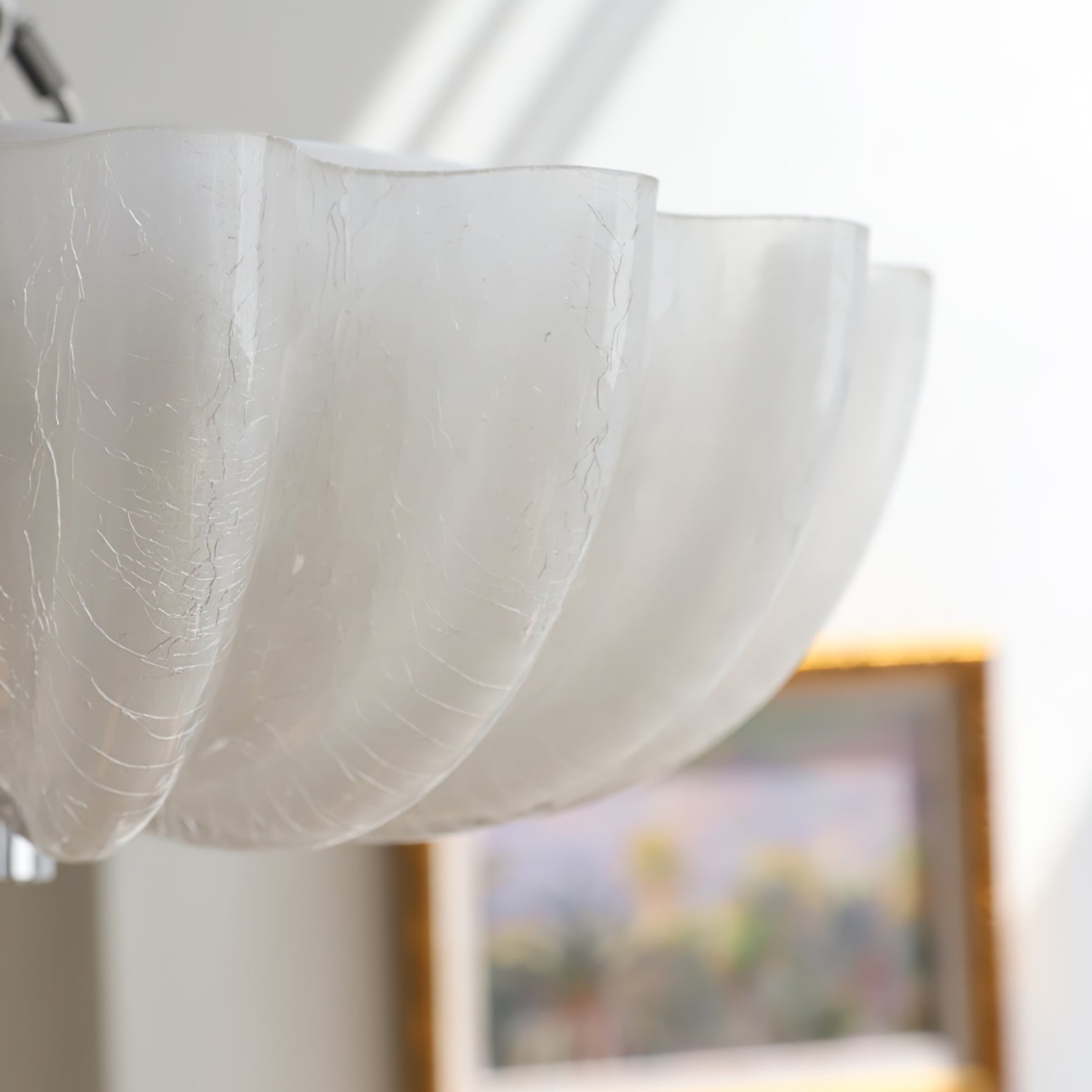 LuminaPetal Ceiling Lamp With Organic Curves And Warm Glow