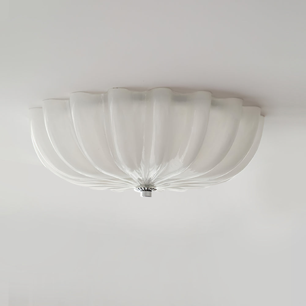 LuminaPetal Ceiling Lamp With Organic Curves And Warm Glow