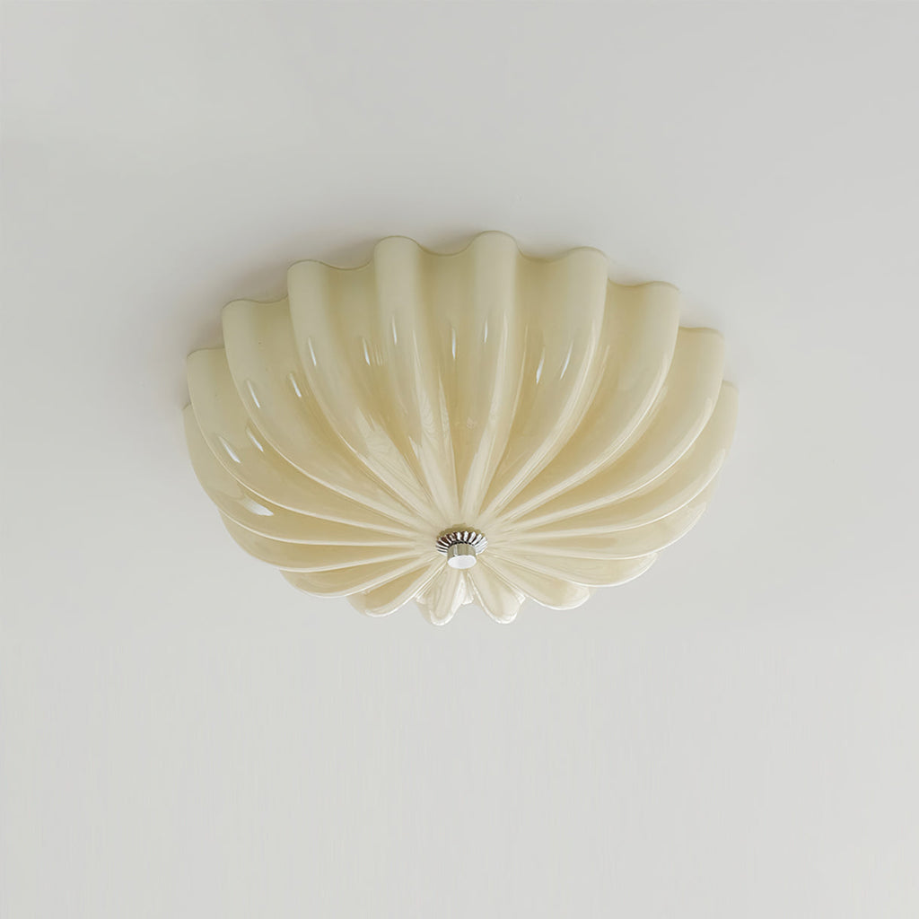 LuminaPetal Ceiling Lamp With Organic Curves And Warm Glow