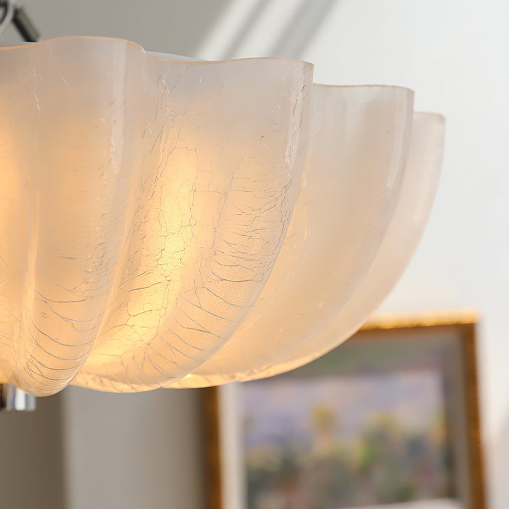 LuminaPetal Ceiling Lamp With Organic Curves And Warm Glow