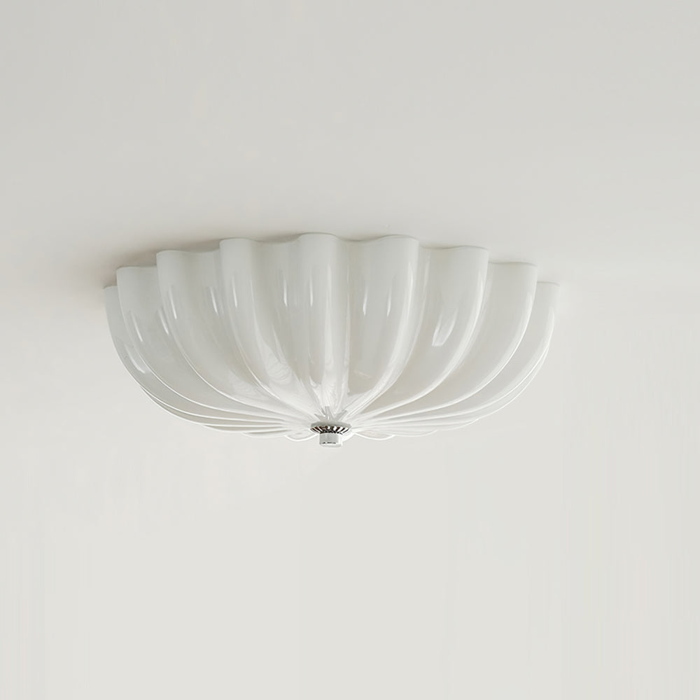 LuminaPetal Ceiling Lamp With Organic Curves And Warm Glow