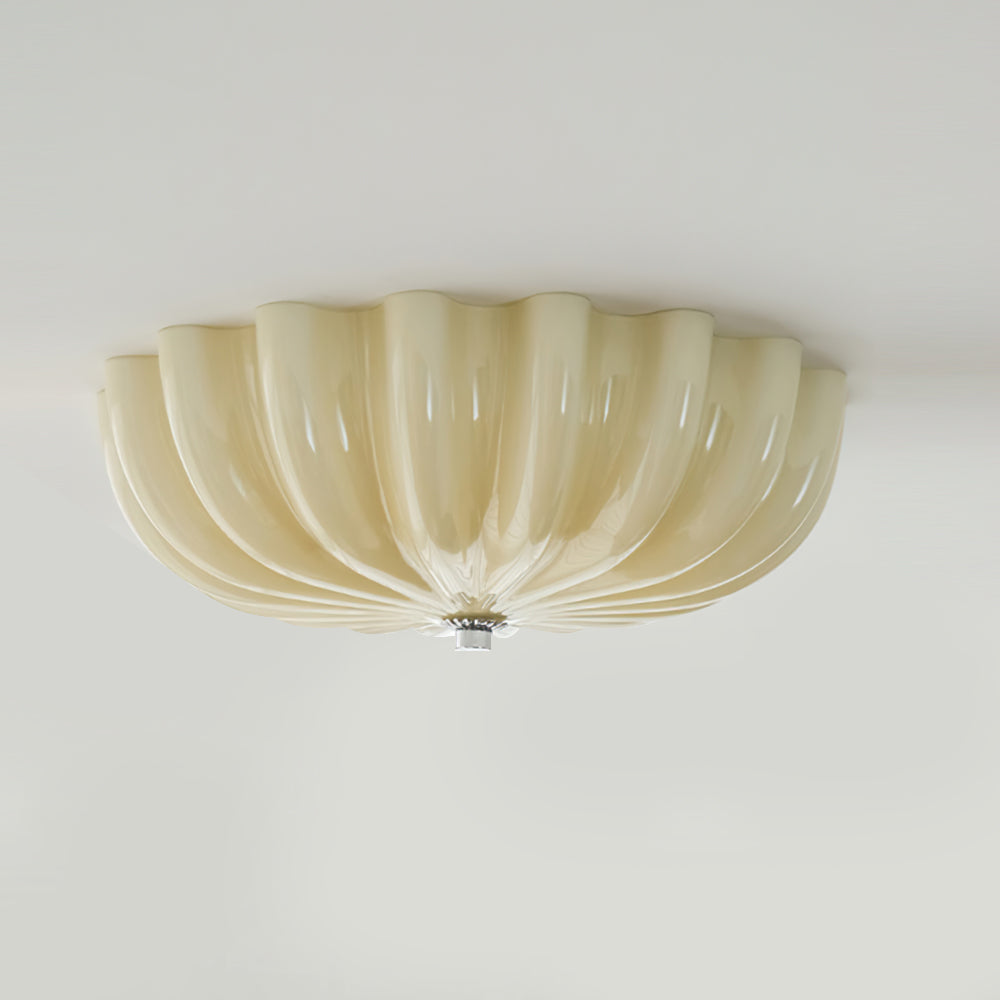 LuminaPetal Ceiling Lamp With Organic Curves And Warm Glow