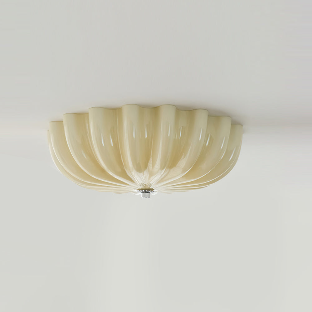 LuminaPetal Ceiling Lamp With Organic Curves And Warm Glow