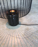 Aurell Table Lamp With Matte Black Screen And Marble Base