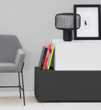 Aurell Table Lamp With Matte Black Screen And Marble Base