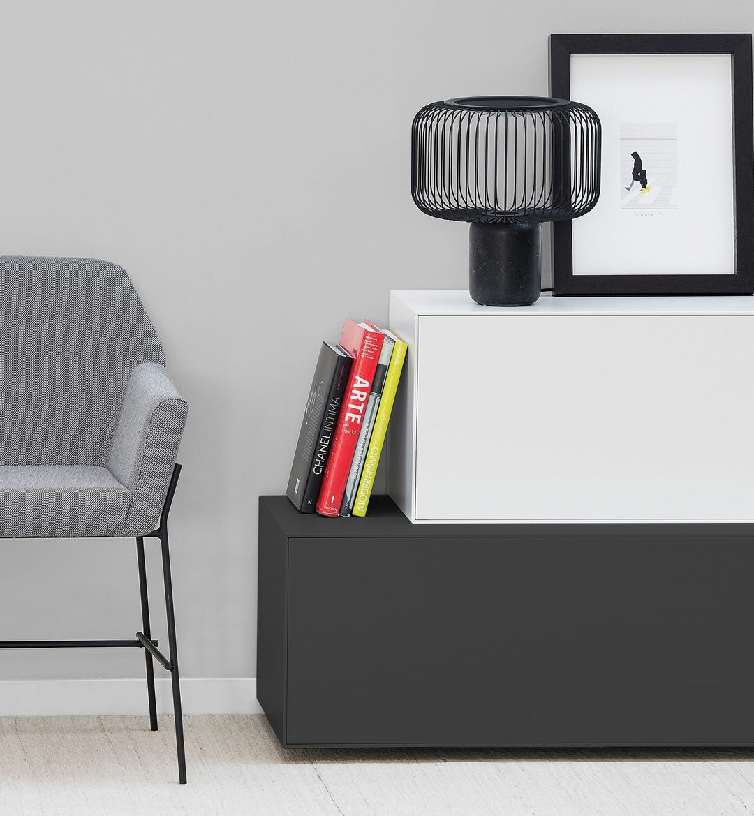 Aurell Table Lamp With Matte Black Screen And Marble Base