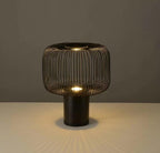 Aurell Table Lamp With Matte Black Screen And Marble Base
