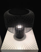 Aurell Table Lamp With Matte Black Screen And Marble Base