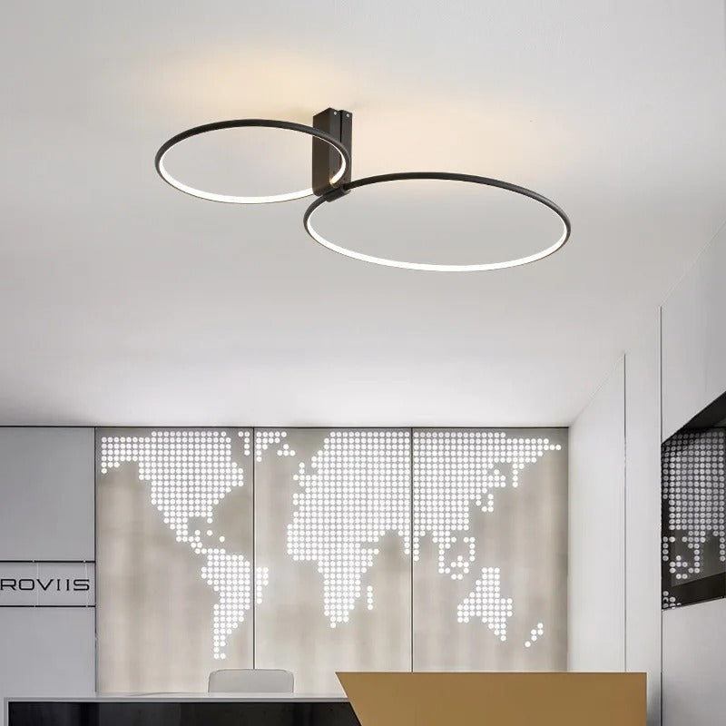 LumaCrest Sleek Modern LED Ceiling Light For Living Room