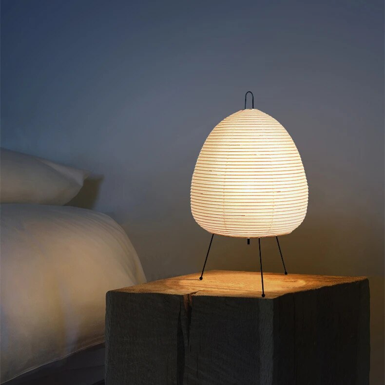 Miyori Japanese Rice Paper LED Table Lamp For Bedroom