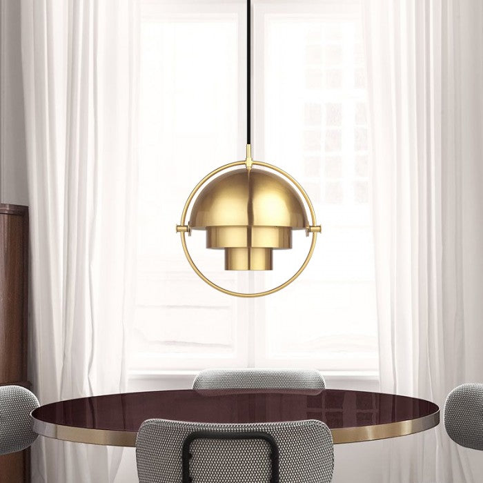 LumosEra | Rotating Multi-Layer Metal LED Pendant Light