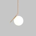 Liora Glass Pendant Light With Iron Frame 120cm Cable