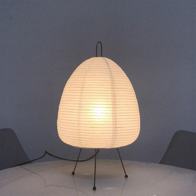 Miyori Japanese Rice Paper LED Table Lamp For Bedroom